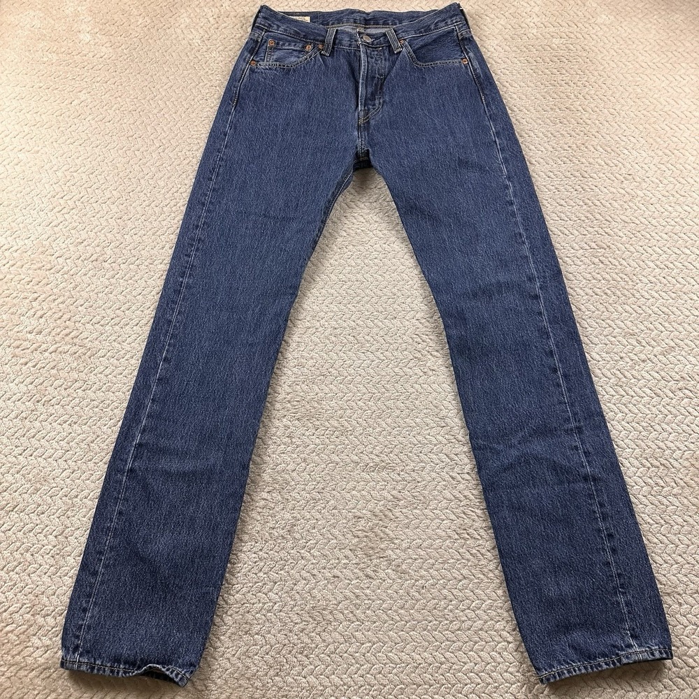 Levis 501 xx Men's Jeans 29x34 Big E Button Fly Blue Denim Retro hipster preppy
